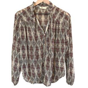 Hollister Bohemian Button Up Blouse